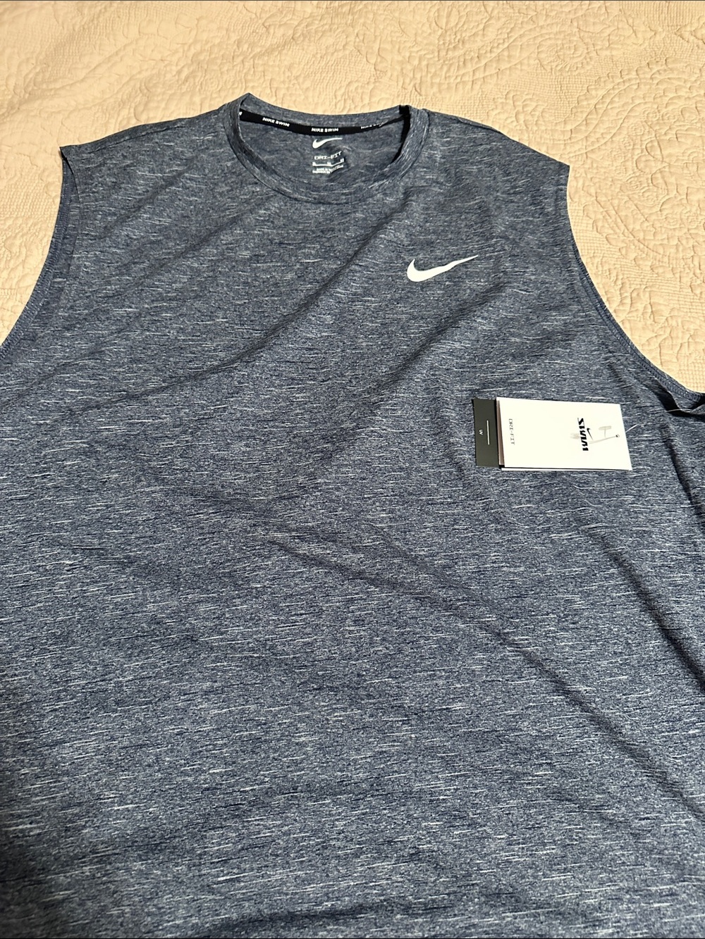 Nike Men’s Sleeveless Training Tank - Heather Navy